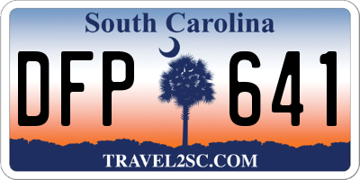 SC license plate DFP641
