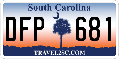 SC license plate DFP681