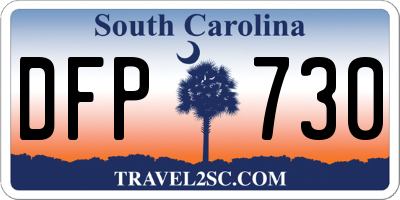 SC license plate DFP730