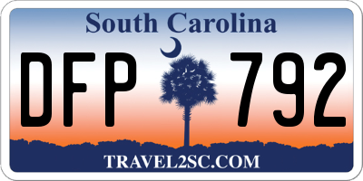 SC license plate DFP792