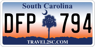 SC license plate DFP794