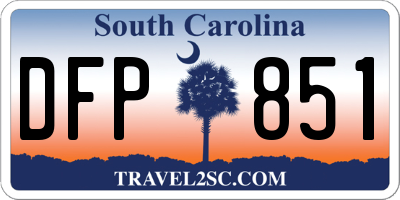 SC license plate DFP851