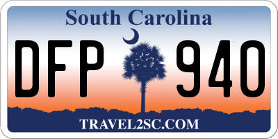 SC license plate DFP940