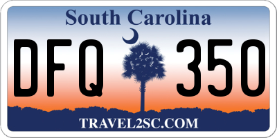 SC license plate DFQ350
