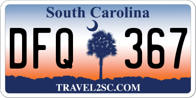SC license plate DFQ367