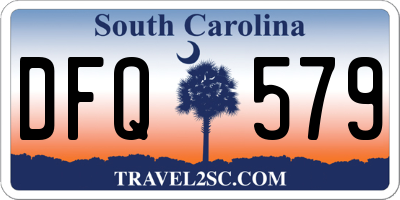 SC license plate DFQ579