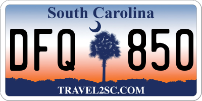 SC license plate DFQ850