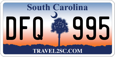SC license plate DFQ995