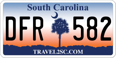 SC license plate DFR582