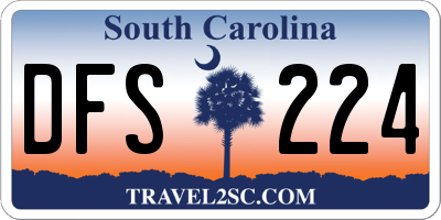 SC license plate DFS224