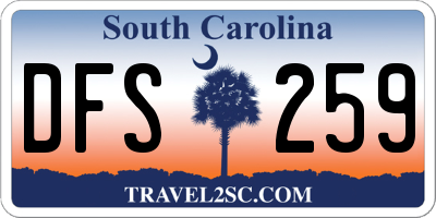 SC license plate DFS259
