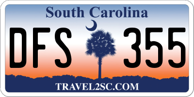SC license plate DFS355