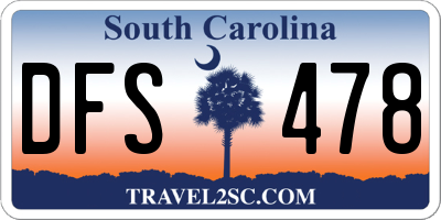 SC license plate DFS478
