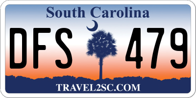 SC license plate DFS479