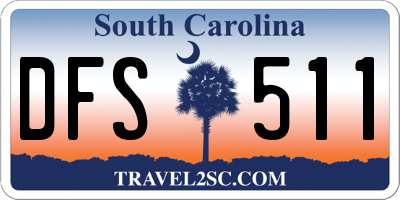 SC license plate DFS511