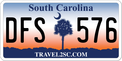 SC license plate DFS576