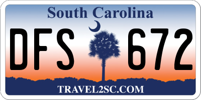 SC license plate DFS672