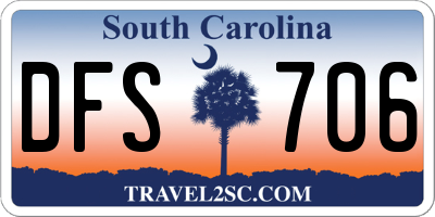 SC license plate DFS706