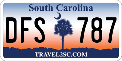 SC license plate DFS787
