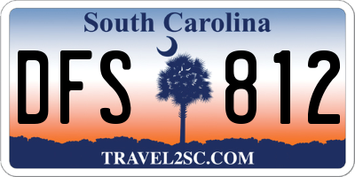 SC license plate DFS812