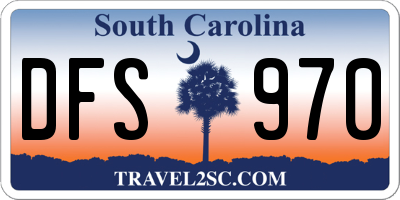 SC license plate DFS970