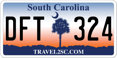 SC license plate DFT324