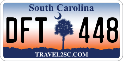 SC license plate DFT448