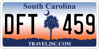 SC license plate DFT459