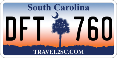 SC license plate DFT760