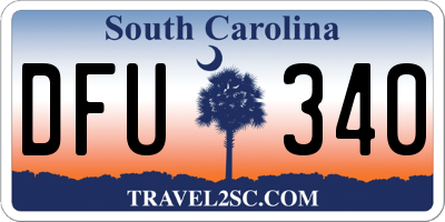 SC license plate DFU340