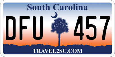 SC license plate DFU457