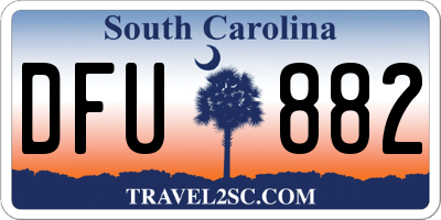 SC license plate DFU882