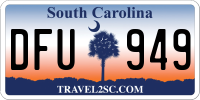 SC license plate DFU949