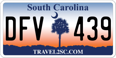 SC license plate DFV439