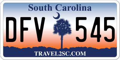 SC license plate DFV545
