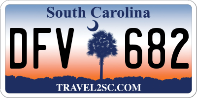 SC license plate DFV682