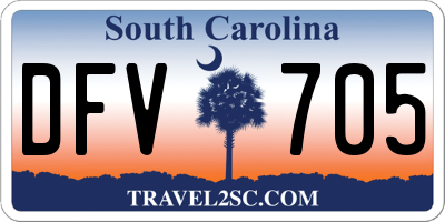 SC license plate DFV705