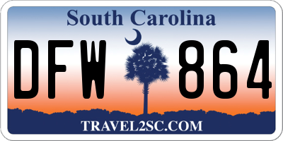 SC license plate DFW864