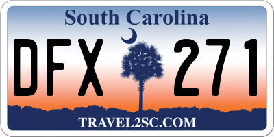 SC license plate DFX271
