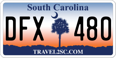 SC license plate DFX480