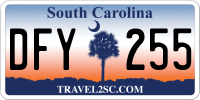SC license plate DFY255