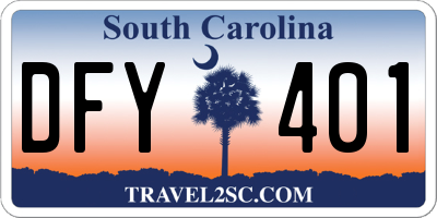 SC license plate DFY401