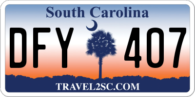 SC license plate DFY407