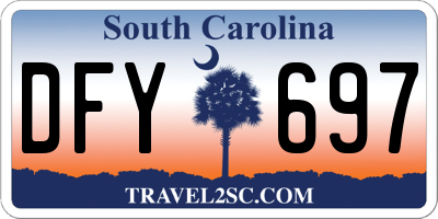SC license plate DFY697