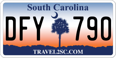 SC license plate DFY790