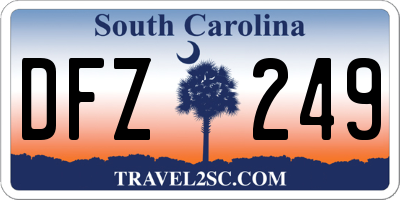 SC license plate DFZ249
