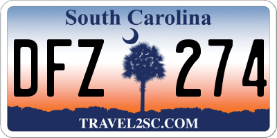 SC license plate DFZ274