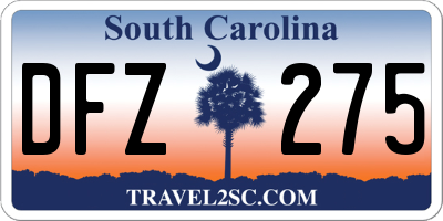 SC license plate DFZ275