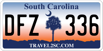 SC license plate DFZ336