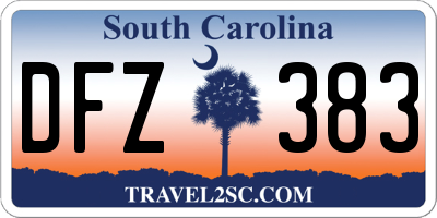SC license plate DFZ383